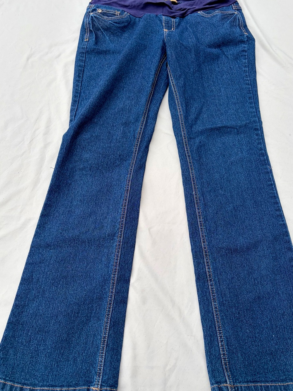 Hybrid & Company Dark Blue Flare Jeans Maternity